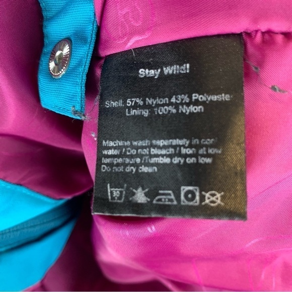 Airblaster Teal Plum Ski Snowboard High Collar Parka Jacket Women's sz  L - Picture 4 of 11